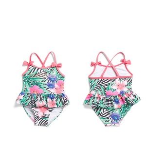 bebe  Infant  Swimsuit Ruffle One-Piece